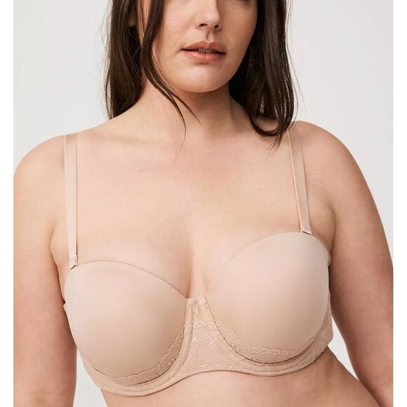 Torrid Bombshell Everyday Strapless Push-Up Bra Nude 50DD - Picture 1 of 7